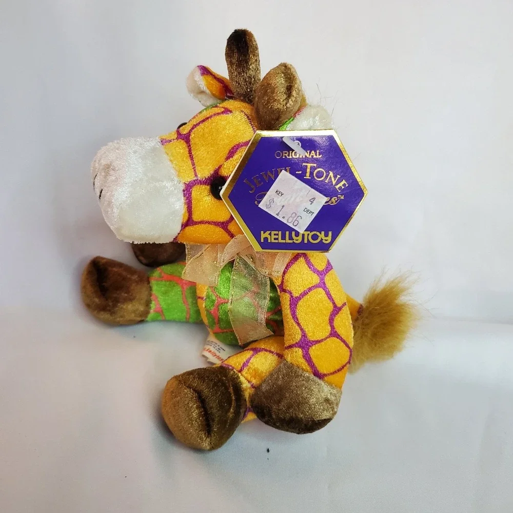 Vintage Kellytoy Giraffe Jewel-Tone Treasures Plush Toy Giraffe‎ 6